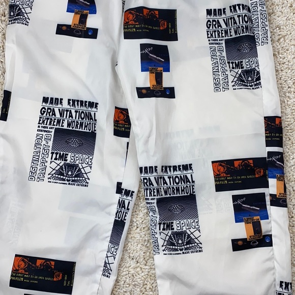 UNBRANDED Nylon Jogger Pants Steven Hawking Newsprint Space - Picture 3 of 8